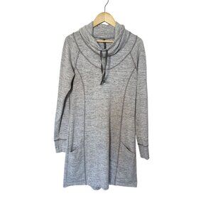 Kuhl Lea Dress Cowl Neck Heathered Gray Sweater Dress Size Medium 4209